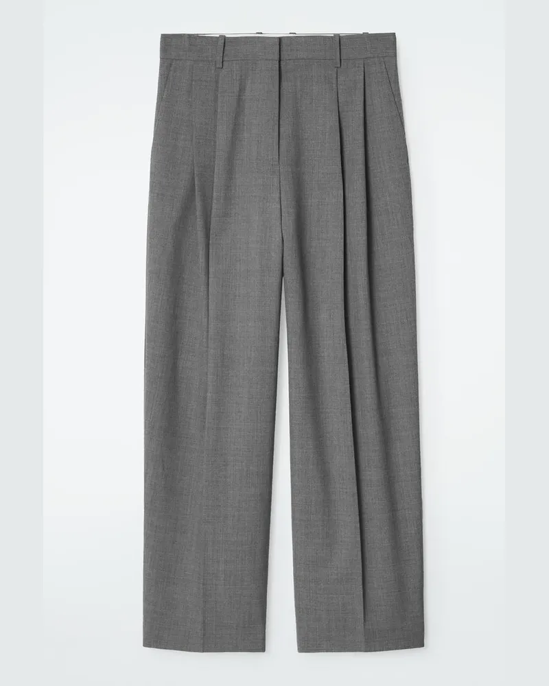 COS Lockere Hose Aus Twill Mit Weitem Bein Grau
