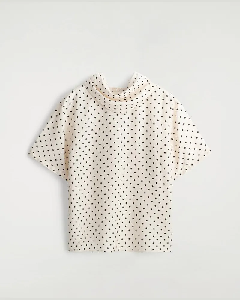 COS Oberteil Mit Drapiertem Schaldetail Weiß