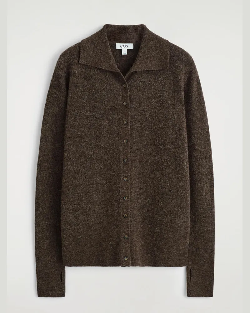 COS Strickjacke Aus Alpaka-Merinowoll-Mix Braun
