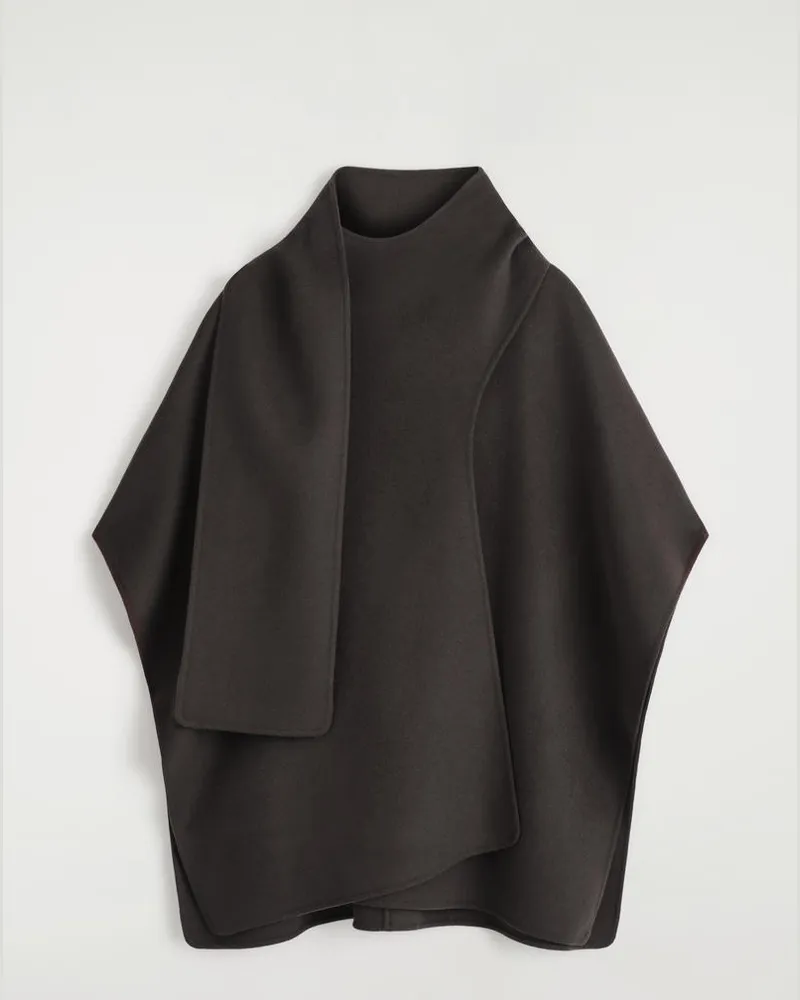 COS Schal-Cape Aus Doubleface-Wolle Braun