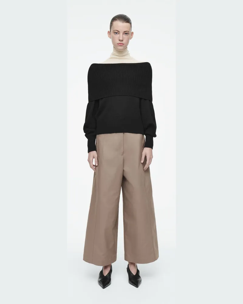 COS Culottes Aus Baumwolle Mit Besonders Weitem Bein Beige