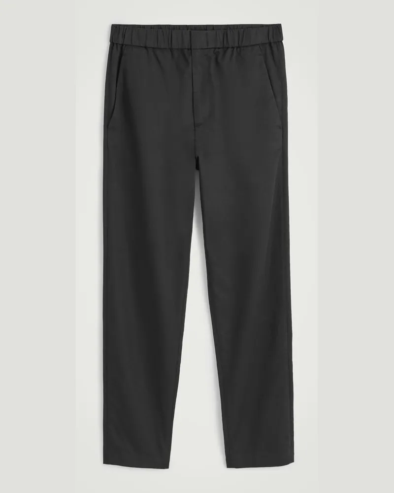 COS Hose Aus Twill Mit Schmal Zulaufendem Bein Schwarz