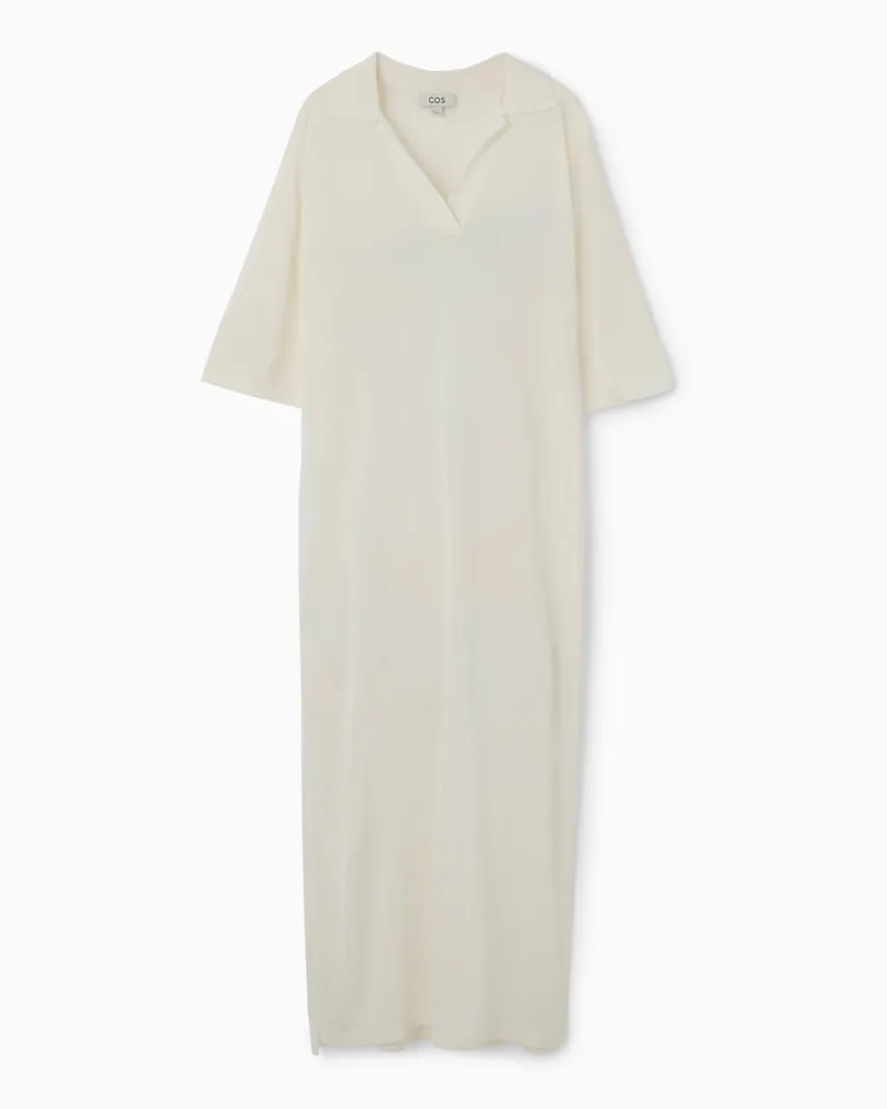 COS Polo-Maxikleid Weiß