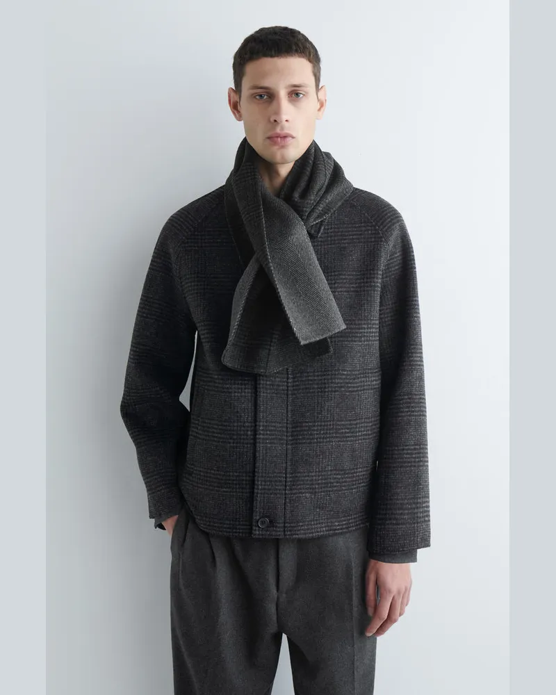 COS Schal Aus Doubleface-Wolle Grau