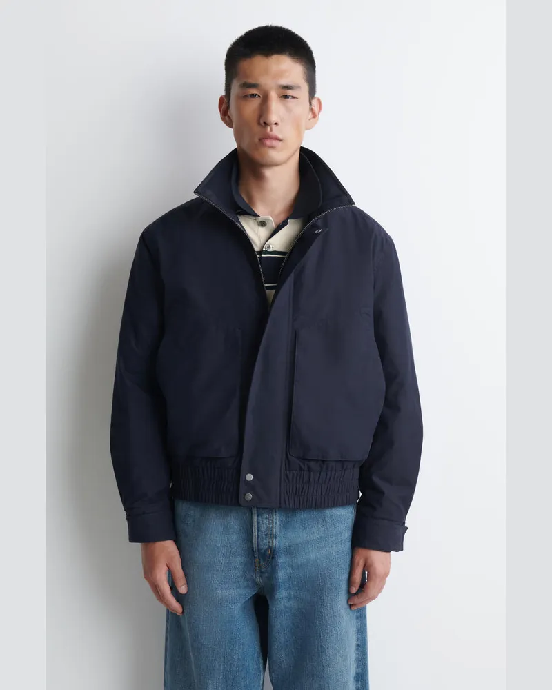 COS Wattierte Bomberjacke Mit Stehkragen Blau