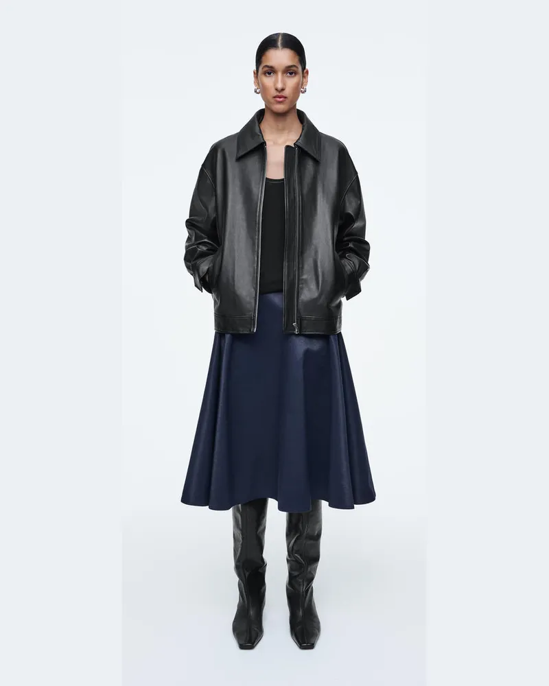 COS Jeansrock Im Wet-Look Blau