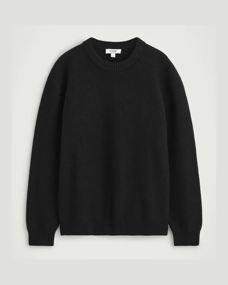 COS Pullover Aus Gekochter Merinowolle Schwarz