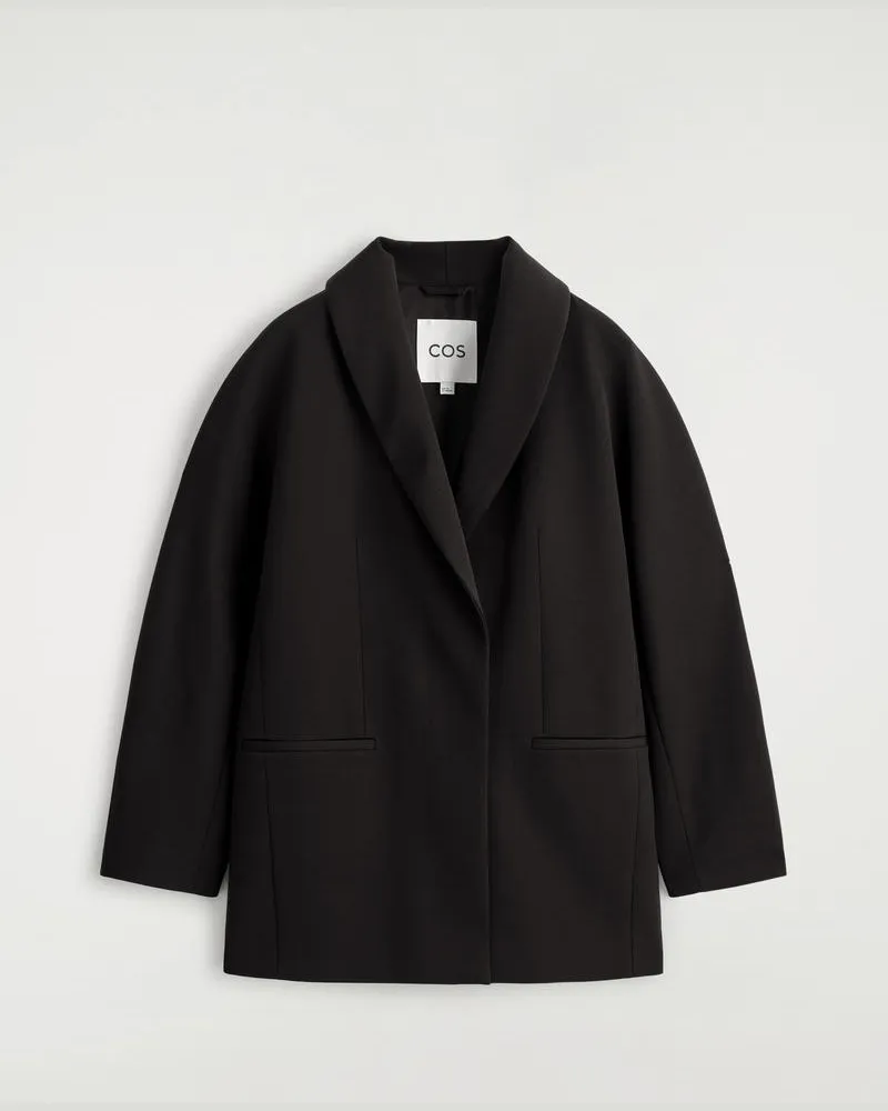 COS Blazer Aus Woll-Mix Mit Schalkragen Braun