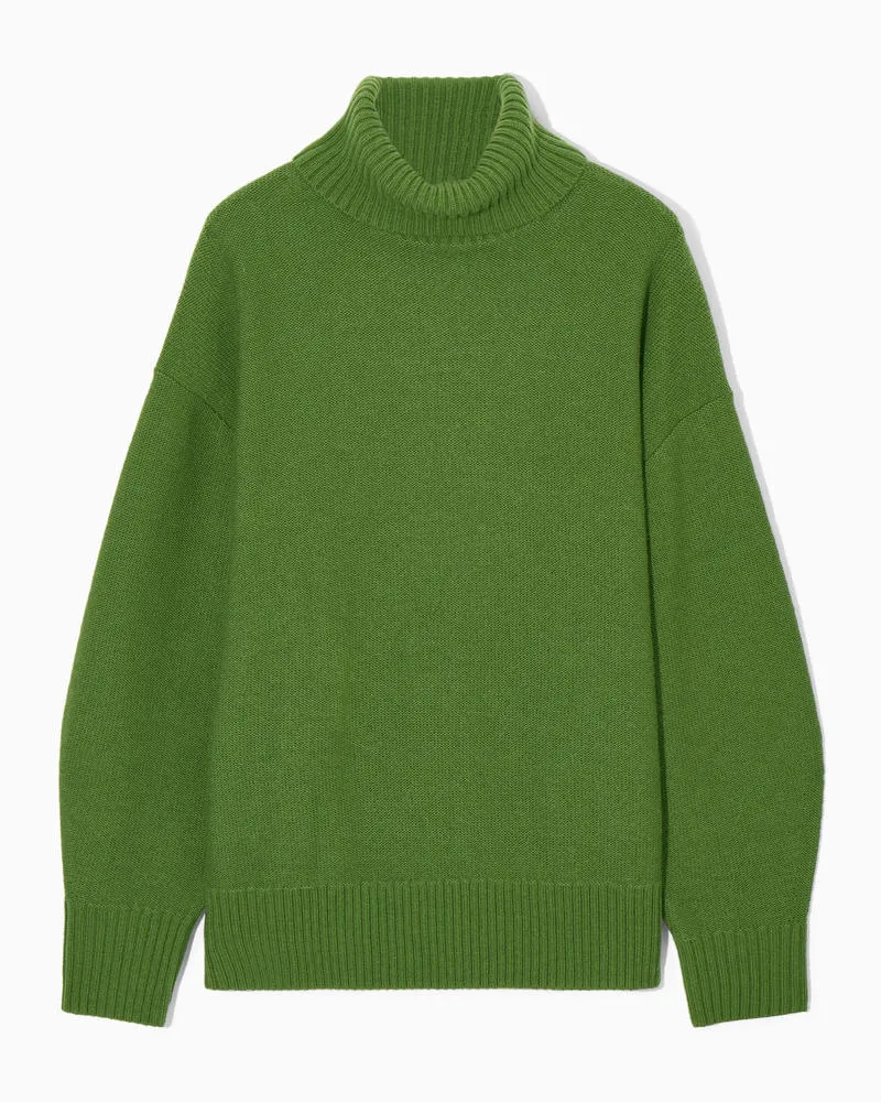 COS Oversized-Rollkragenpullover Aus Wolle Grün
