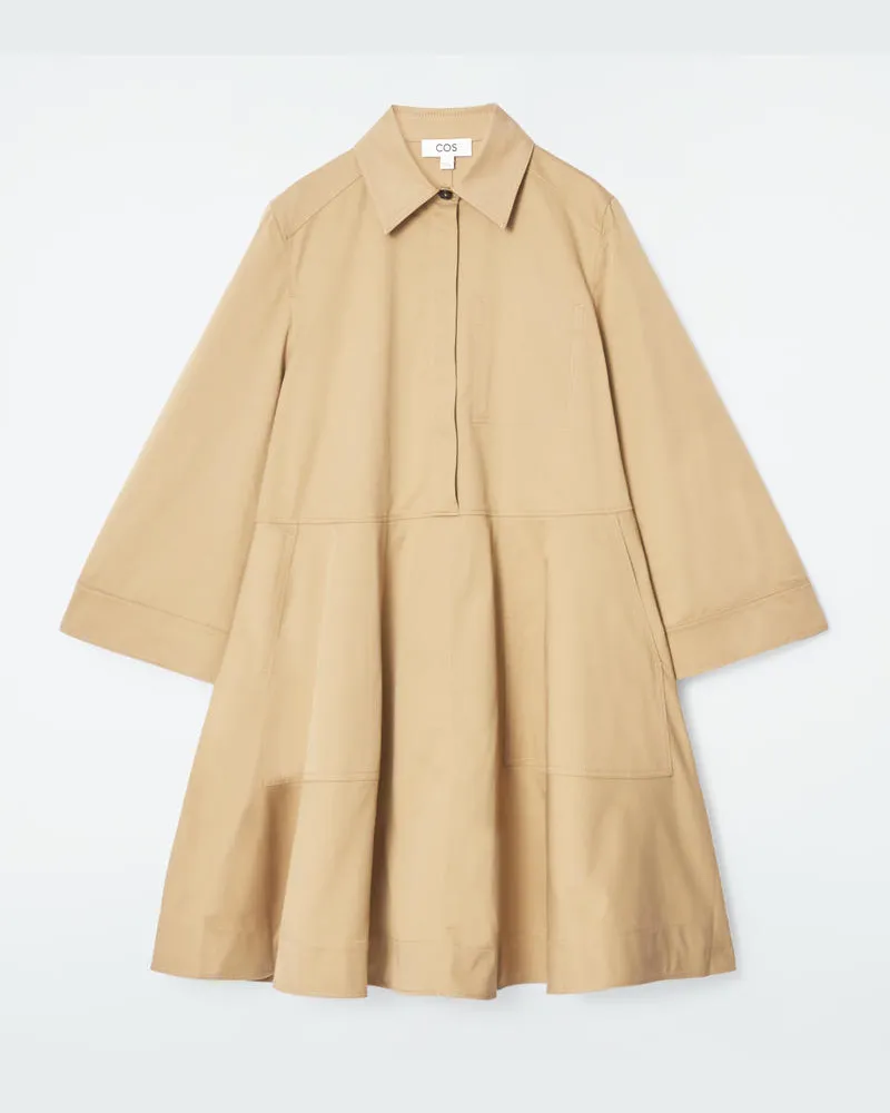 COS Hemdkleid Aus Baumwolle Im Utility-Stil Beige