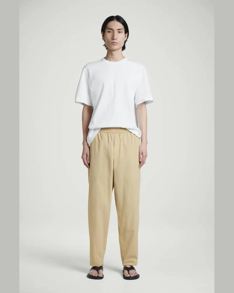 COS Schmal Zulaufende Baumwollhose Beige