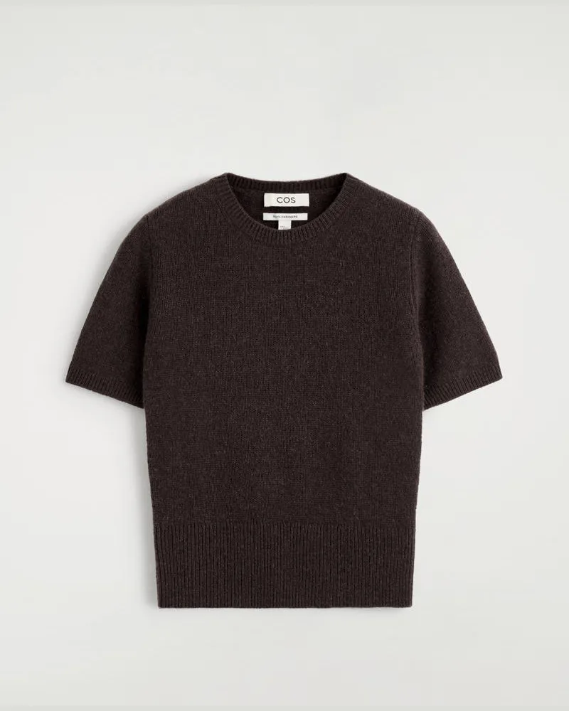 COS T-Shirt Aus Kaschmir Braun