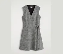 Kurzes Wickelkleid Aus Tweed