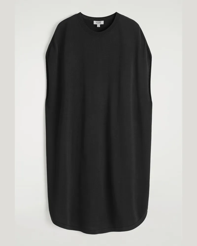 COS Rund Geschnittenes Strickkleid Schwarz