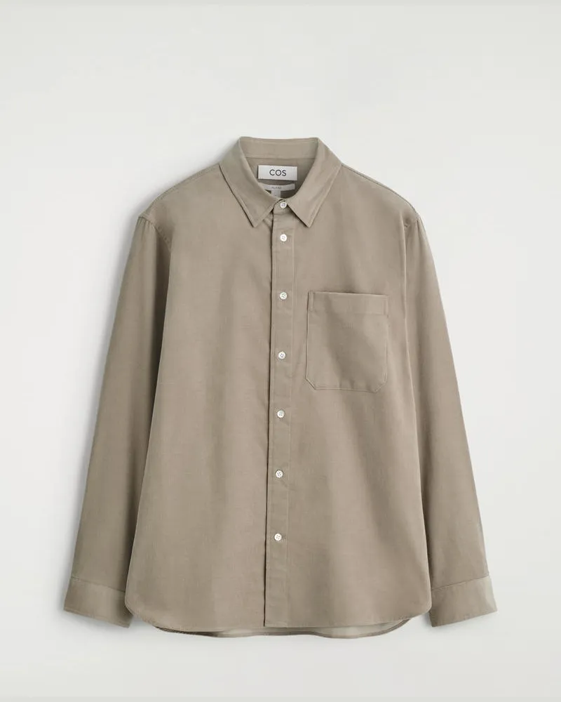 COS Lockeres Cordhemd Beige