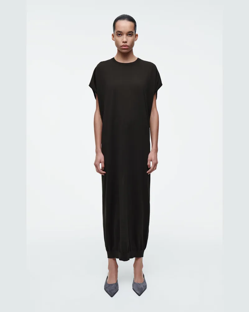 COS Gestricktes T-Shirt-Kleid Braun