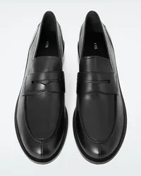 Cos Penny Loafers Aus Leder Mit Biesen Schwarz