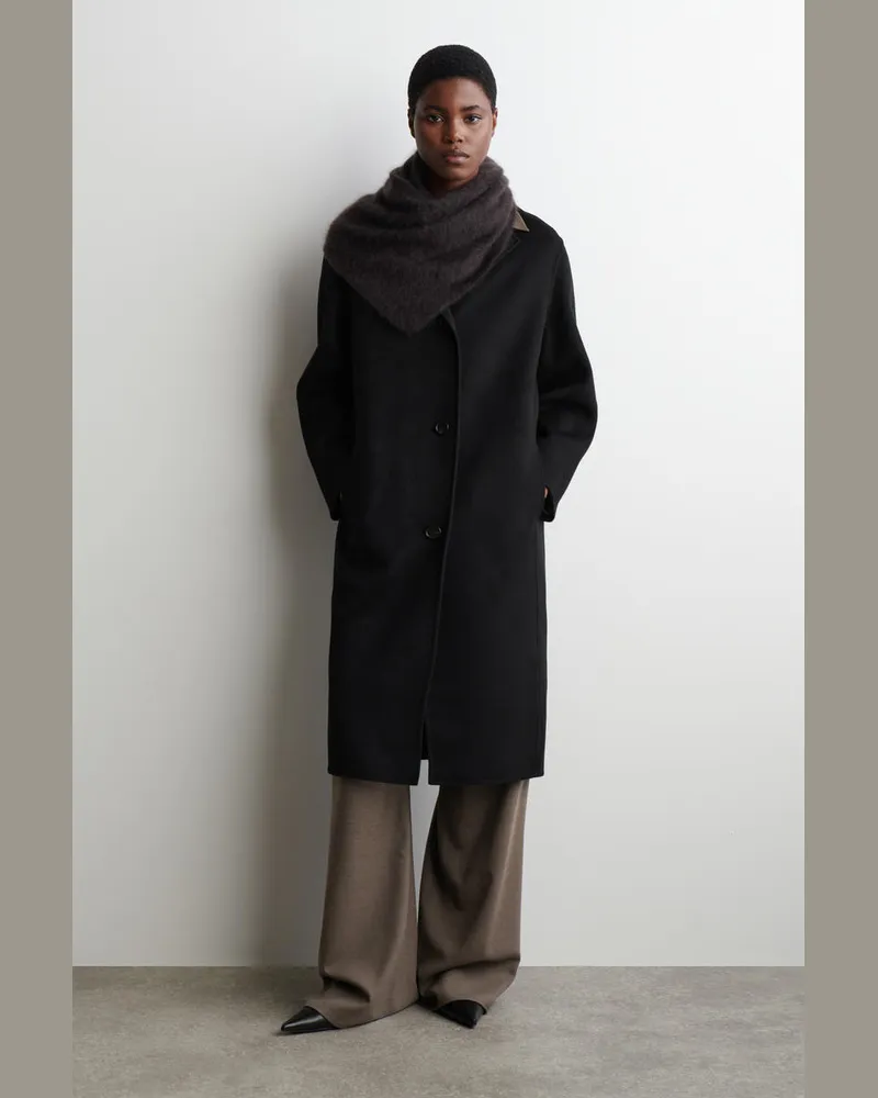 COS Mantel Aus Doubleface-Wolle Schwarz