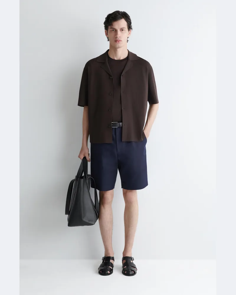 COS Chinoshorts Aus Baumwolle Mit Geradem Bein Blau