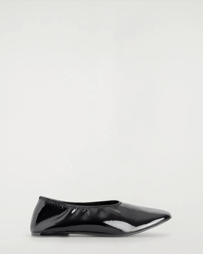 COS Schlichte Ballerinas Aus Leder Schwarz
