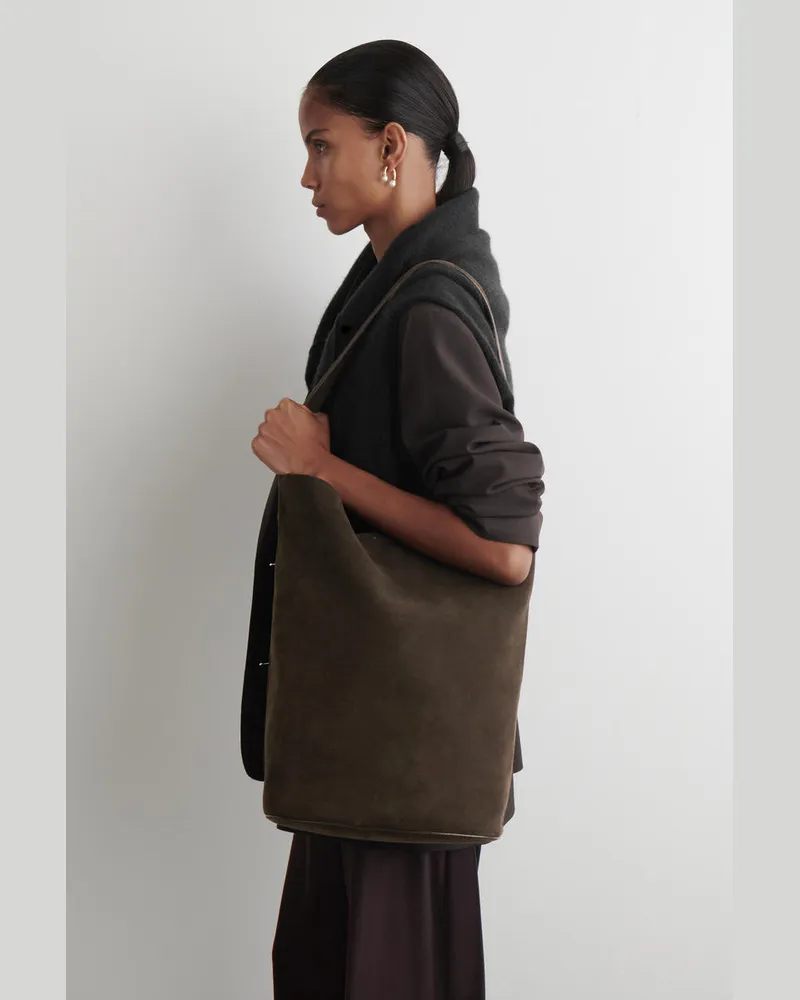 COS Paradigm Tote Bag - Veloursleder Braun