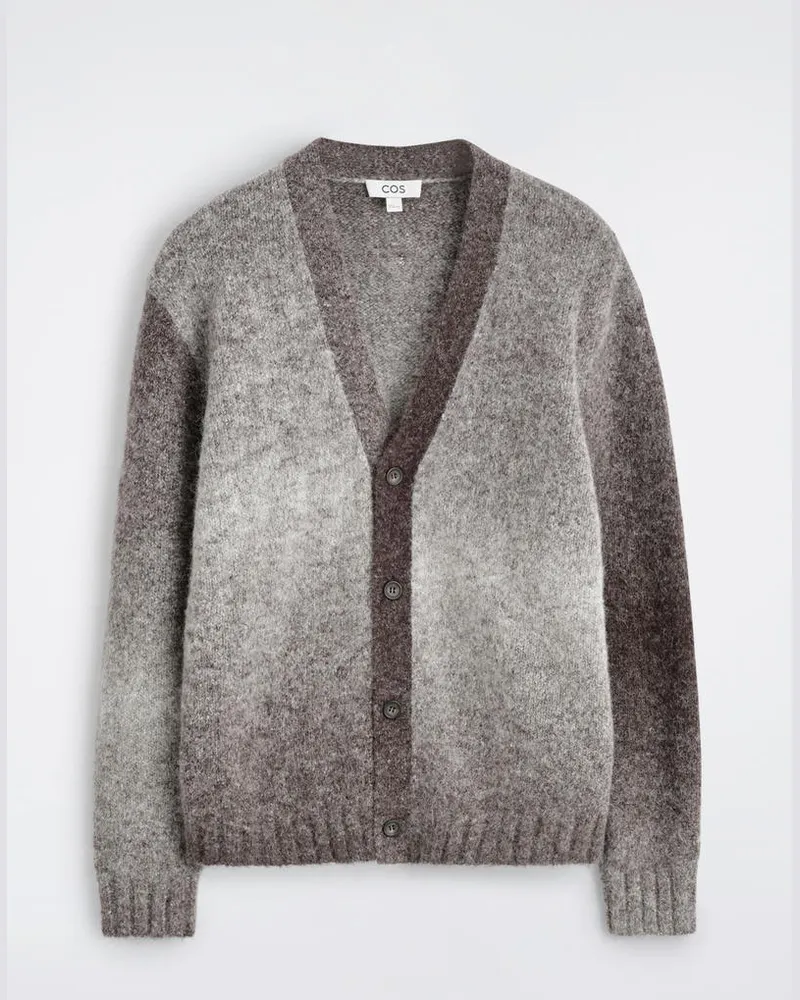 COS Degrad Alpaca-Blend Cardigan Grau