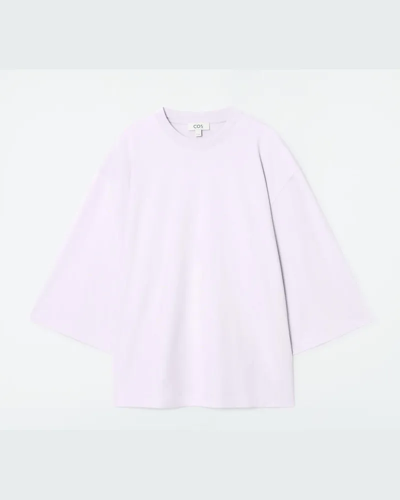 COS Trapezförmiges Lockeres T-Shirt Lila