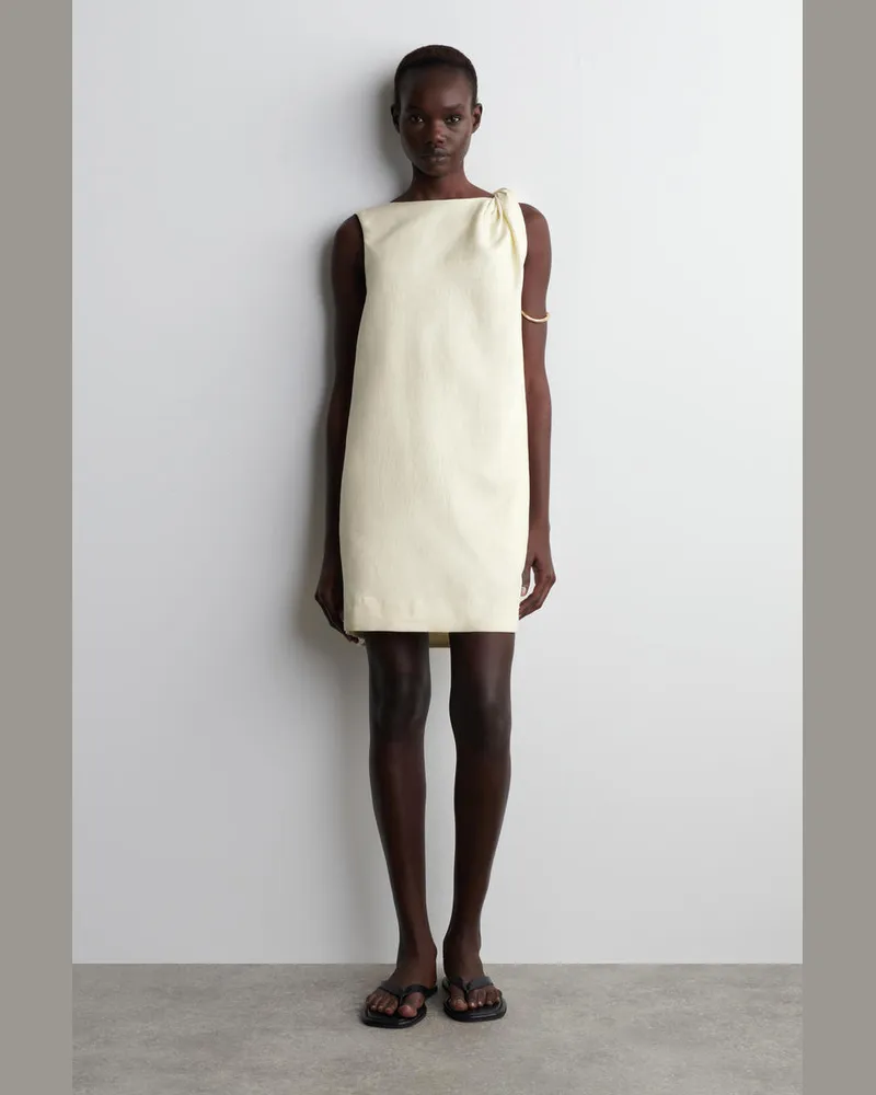 COS Minikleid Aus Leinen Mit Twist-Detail Gelb