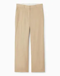 COS Ausgestellte Hose Aus Leinen-Mix Beige