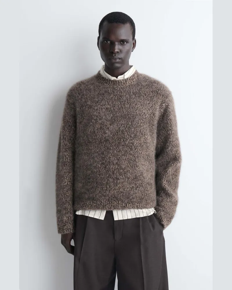 COS Pullover Aus Reinem Gebürstetem Kaschmir Braun