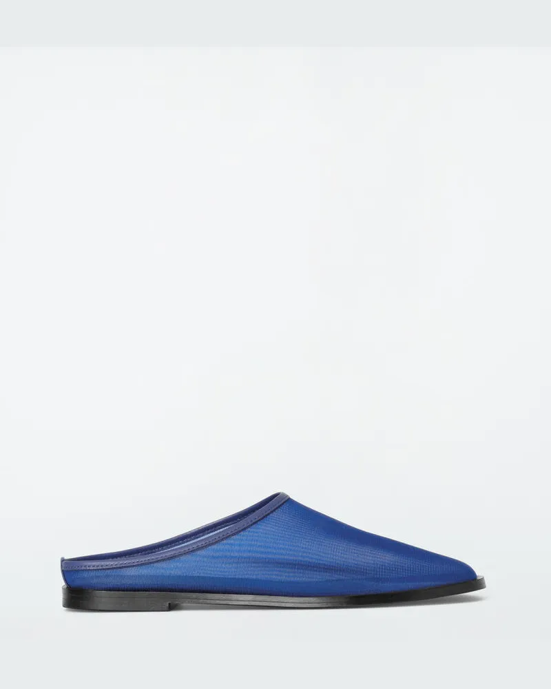 COS Mules Aus Mesh Blau