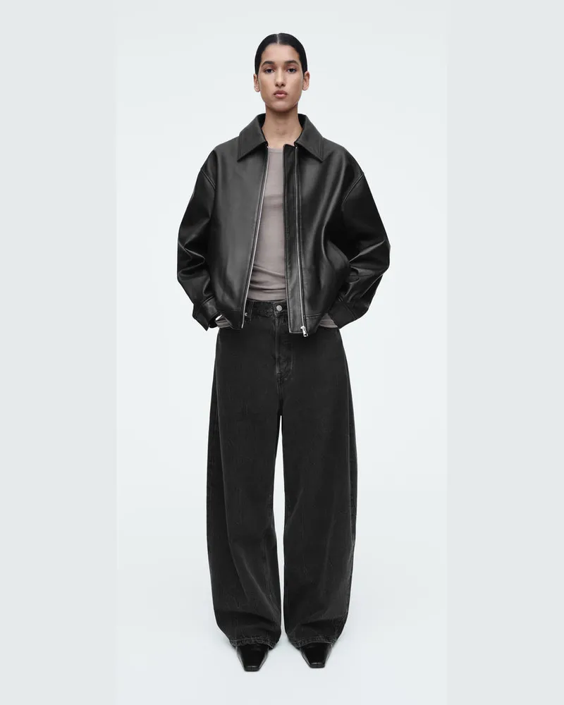 COS Coast Jeans Mit Weitem Bein Schwarz