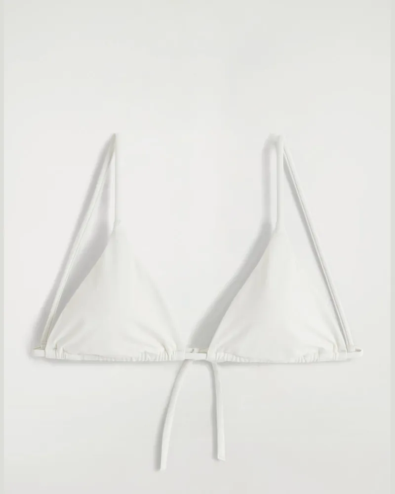 COS Triangel-Bikinioberteil Weiß