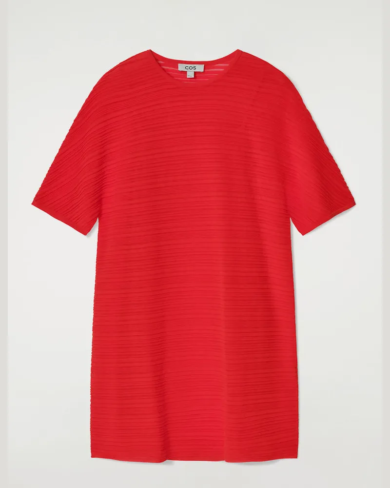COS Plissiertes Minikleid Aus Strick Orange