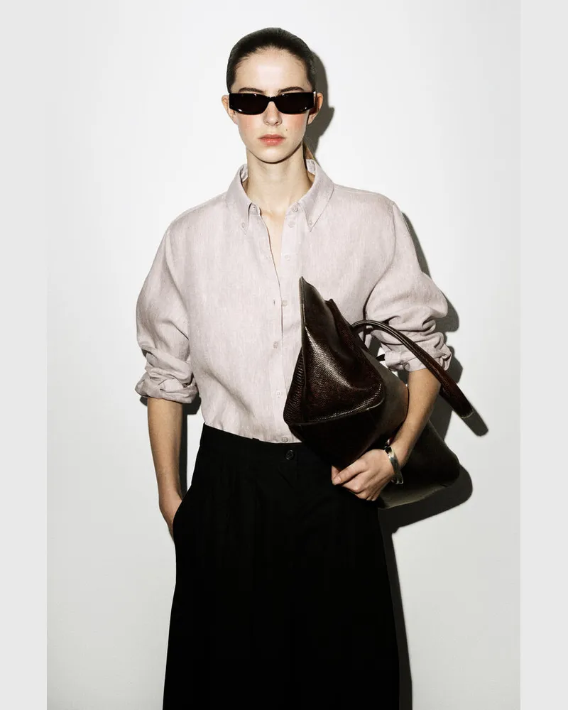 COS Hemd Mit Button-Down-Kragen Rosa