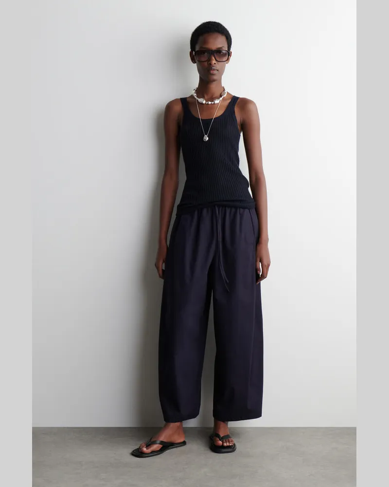 COS Hose Mit Barrel-Bein Und Elastischem Bund Blau