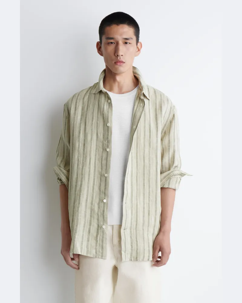 COS Lockeres Leinenhemd Beige