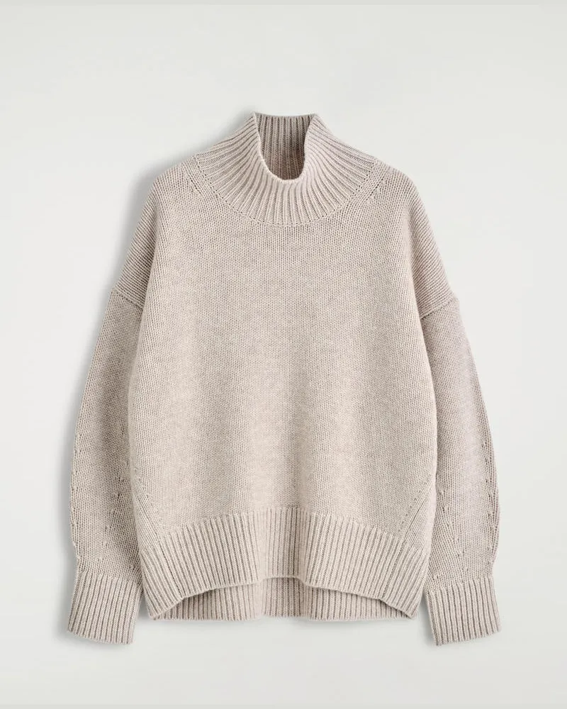 COS Wollpullover Mit Rollkragen Beige