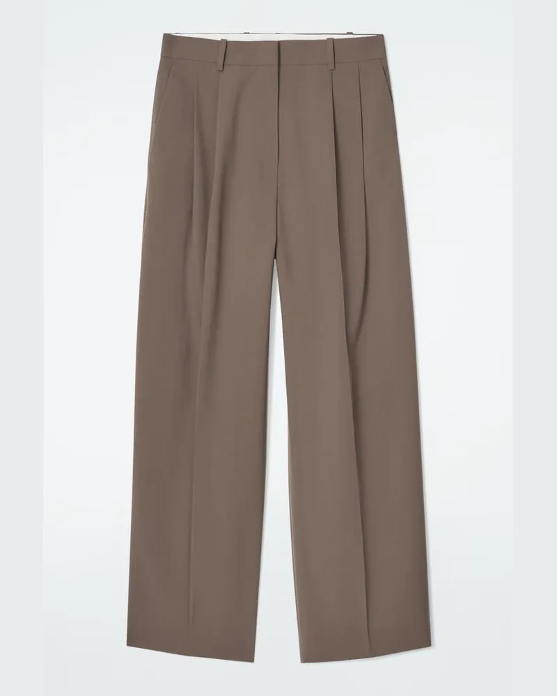 COS Lockere Hose Aus Twill Mit Weitem Bein Braun