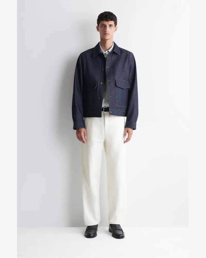COS Jeansjacke Aus Raw Denim Mit Webkante Blau