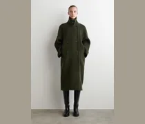 Doppelreihiger Langer Oversized-Mantel Aus Wolle