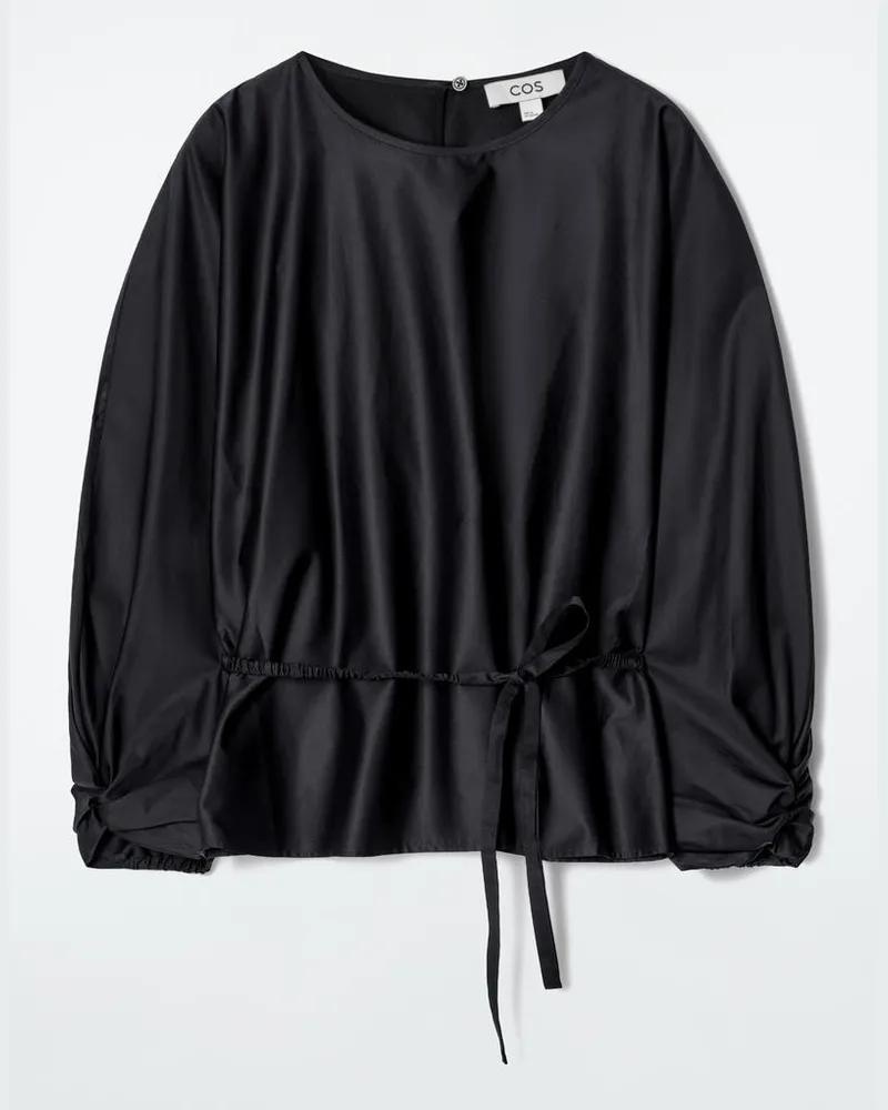 COS Bluse Mit Schösschen Und Kordelzug Blau