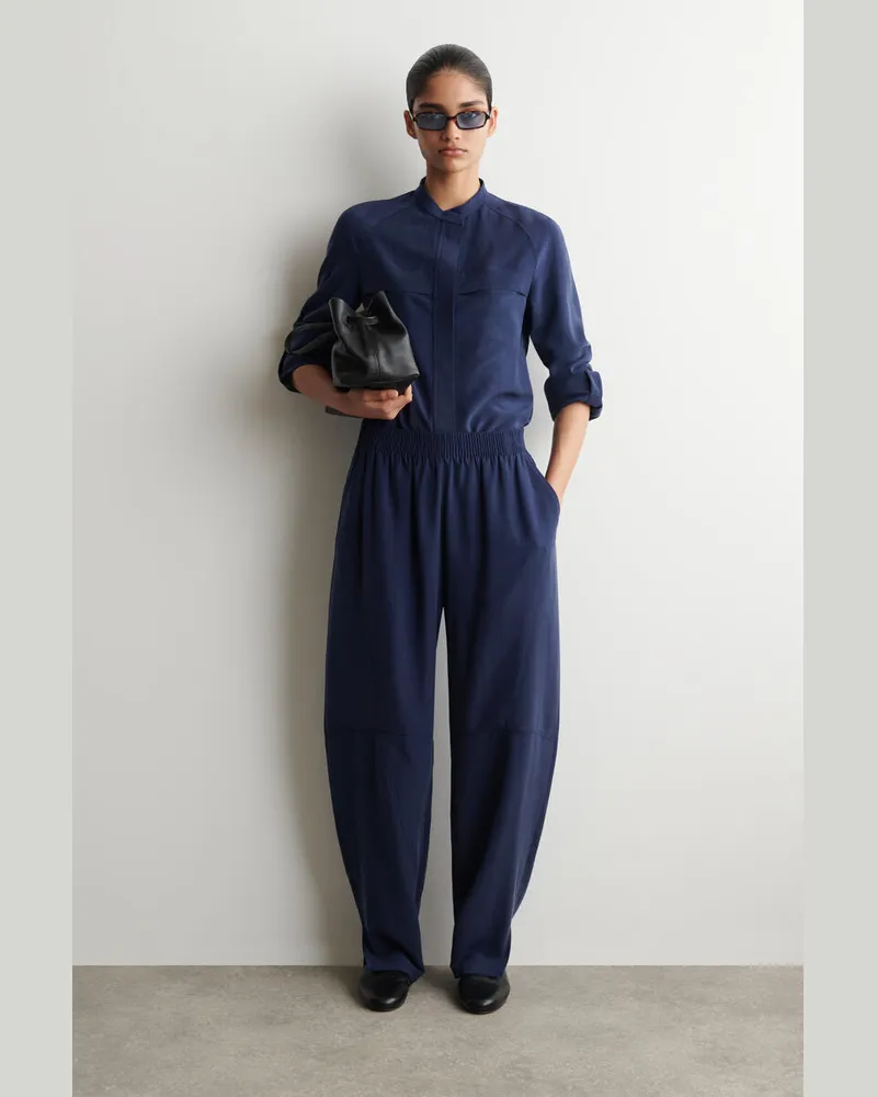 COS Hose Mit Barrel-Bein Und Elastischem Bund Blau