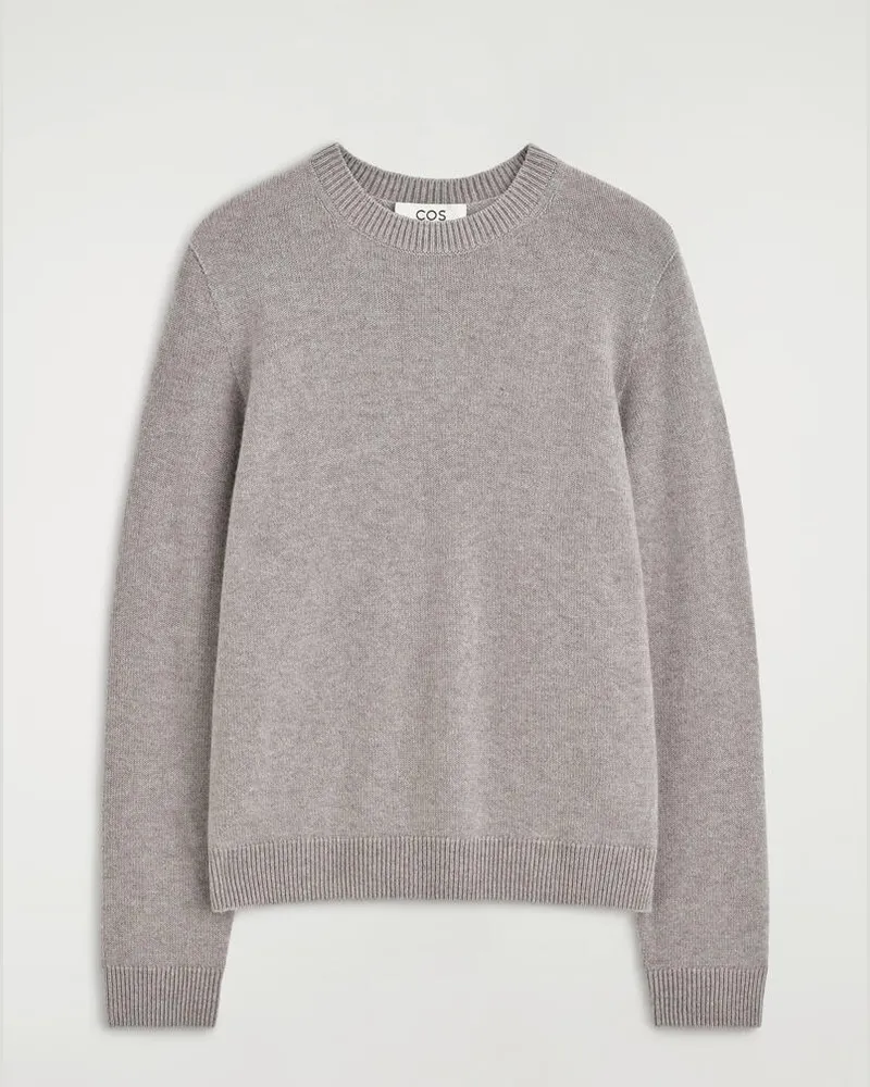 COS Kaschmirpullover Mit Rundhalsausschnitt Grau