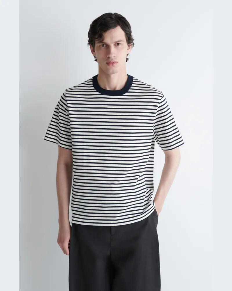 COS T-Shirt Aus Baumwolle Mit Rundhalsausschnitt Blau