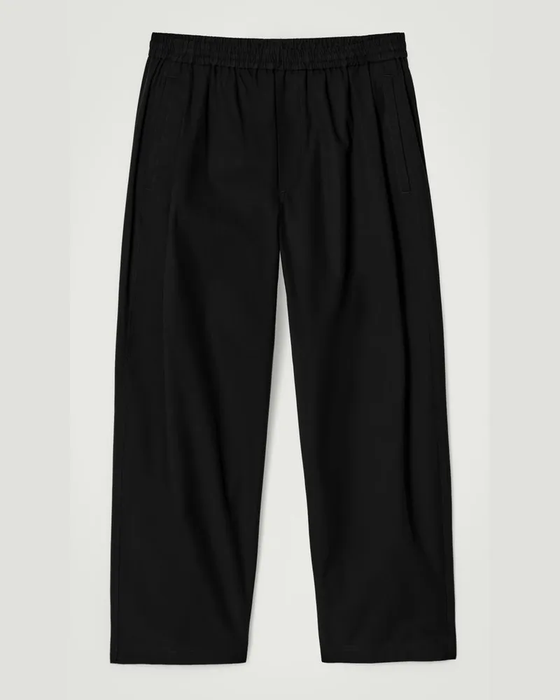 COS Verkürzte Hose Mit Weitem Bein Schwarz