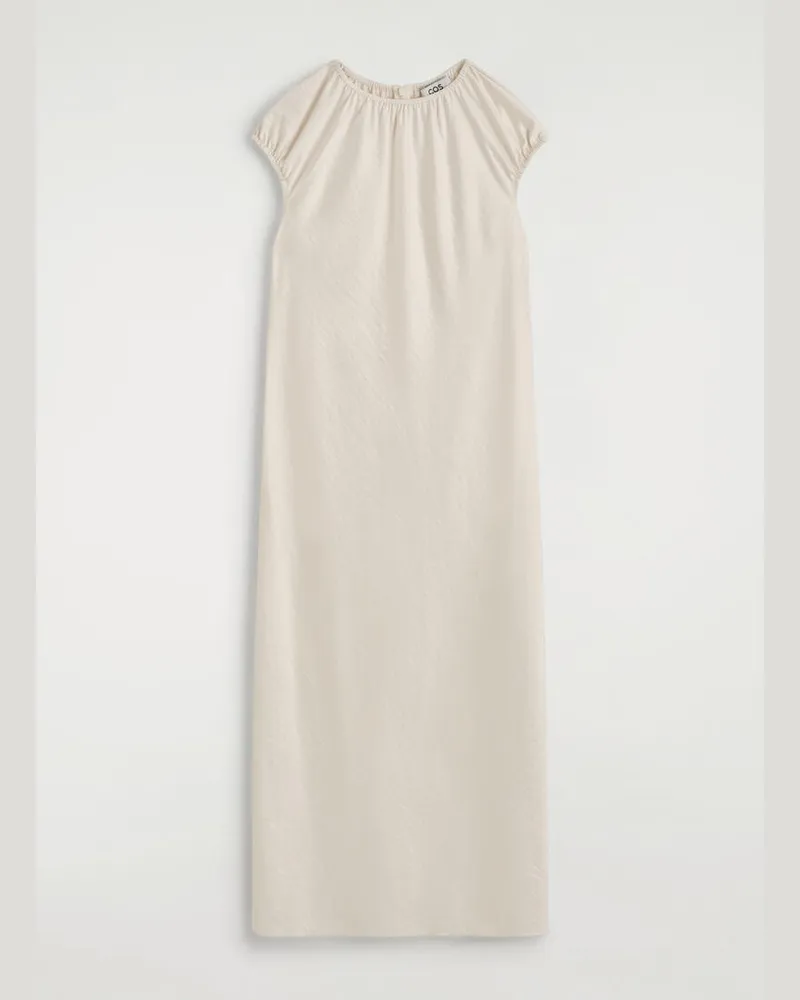 COS Midikleid Mit Raffungen Weiß