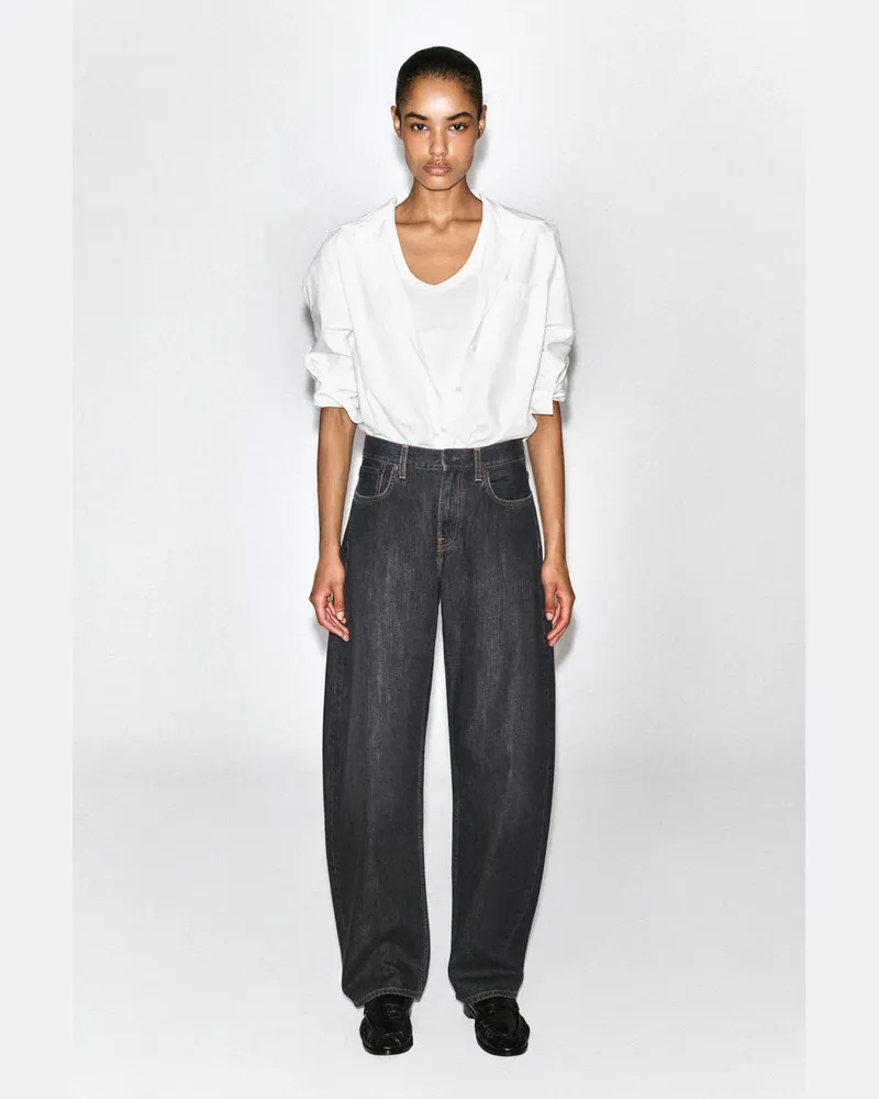 COS Inlet Jeans Mit Abgerundetem Bein Grau