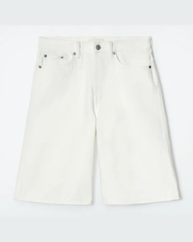 COS Lange Jeansshorts Weiß