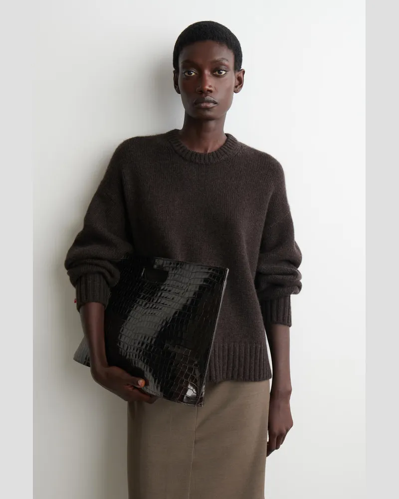 COS Grobstrickpullover Aus Kaschmir Braun